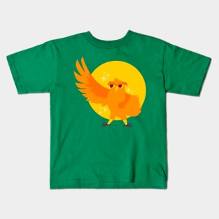 Hand Drawn Golden Owl Kids T-Shirt